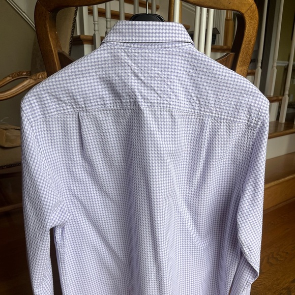 Tasso Elba Houndstooth Textured Long-Sleeve Men’s Shirt - Picture 2 of 4